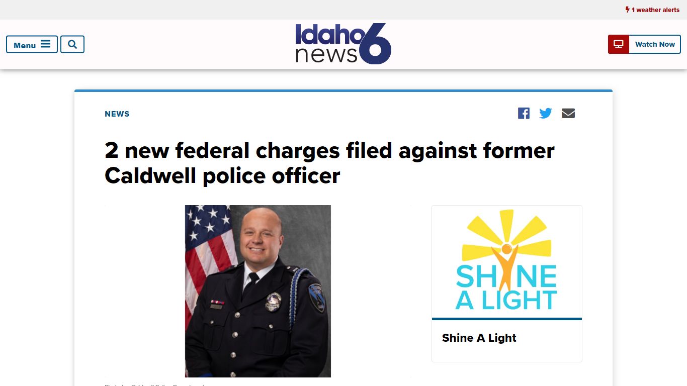 2 new federal charges filed against former Caldwell police officer