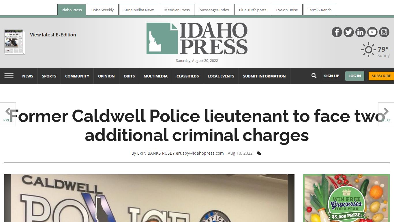 Former Caldwell Police lieutenant to face two additional criminal ...